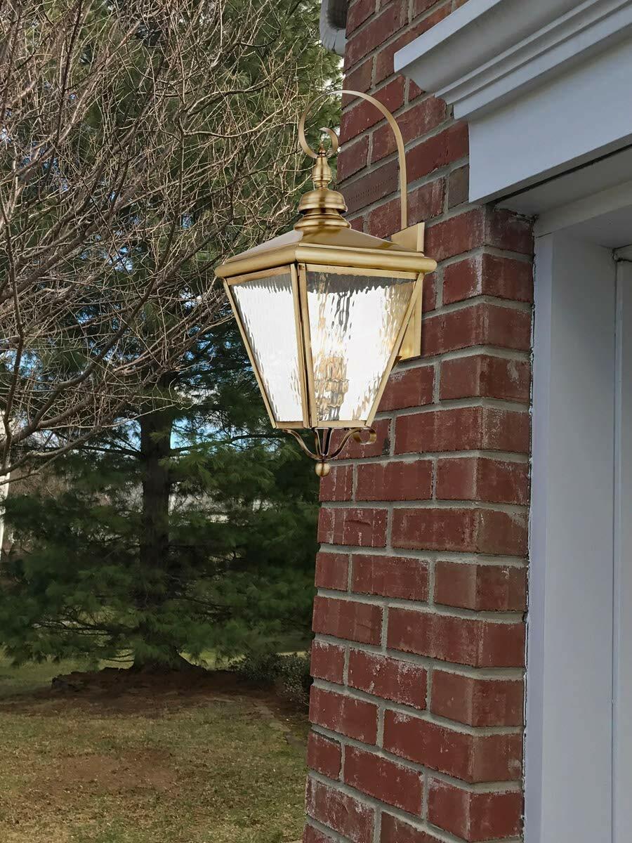Livex Lighting 2031-01 Transitional Two Light Outdoor Wall Lantern from