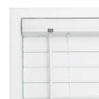 DEZ FURNISHINGS 2" Cordless Flat Slat Venetian Blind, 25.5" W x 48" H, White