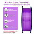 ZIRO 3D Printer Filament, Shine Glorry PLA Filament 1.75mm, Shining Silk 3D