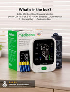 Blood Pressure Monitor with 2x199 Sets Memory, Medisana Automatic Upper Arm