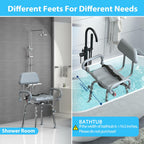 '-MISSING A LEG- ProTraverse Swivel Shower Chair with Arms and Back,Anti-Slip