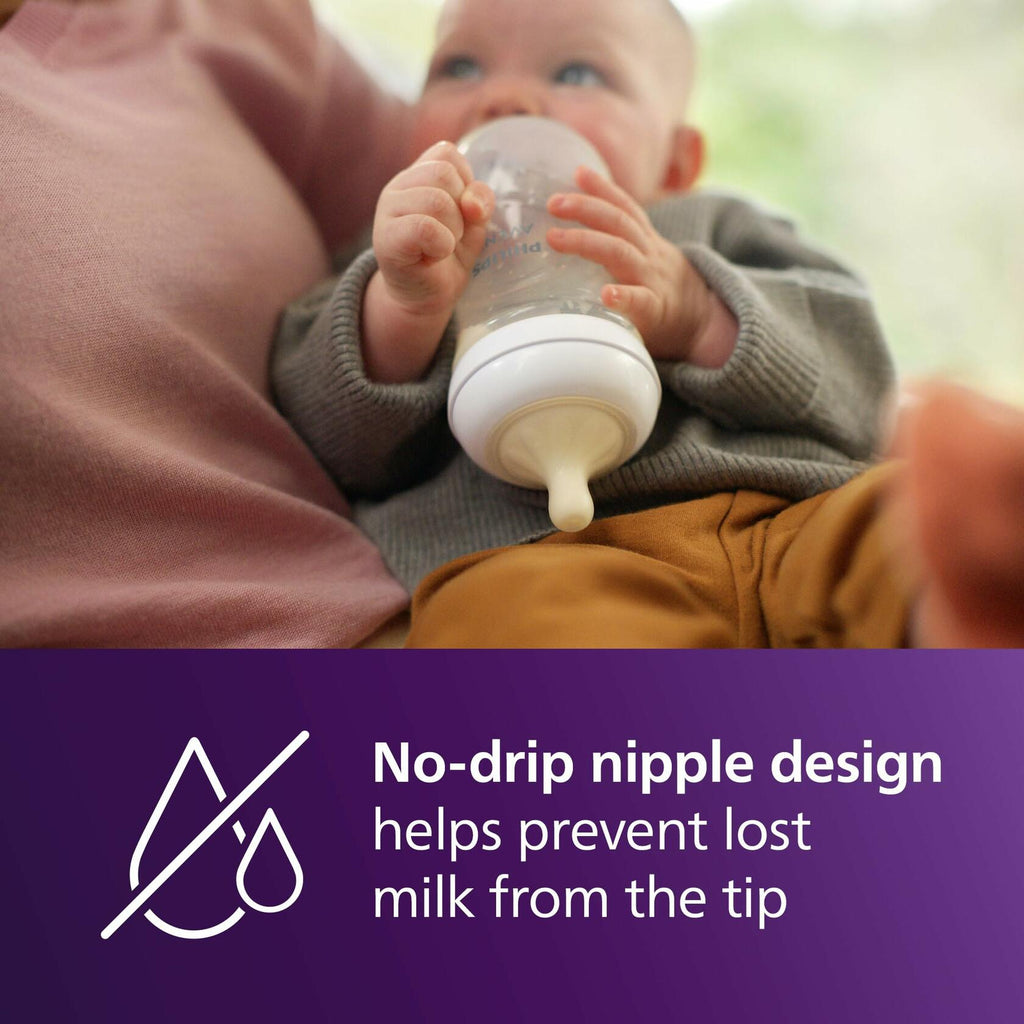 4 Pack Philips Avent Natural Baby Bottles with Natural Response Nipples (Medium