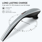 MEGAWISE Cordless Back Massager for Shoulders, Waist, Legs, Rechargeable 3200mAh