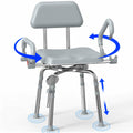 '-MISSING A LEG- ProTraverse Swivel Shower Chair with Arms and Back,Anti-Slip