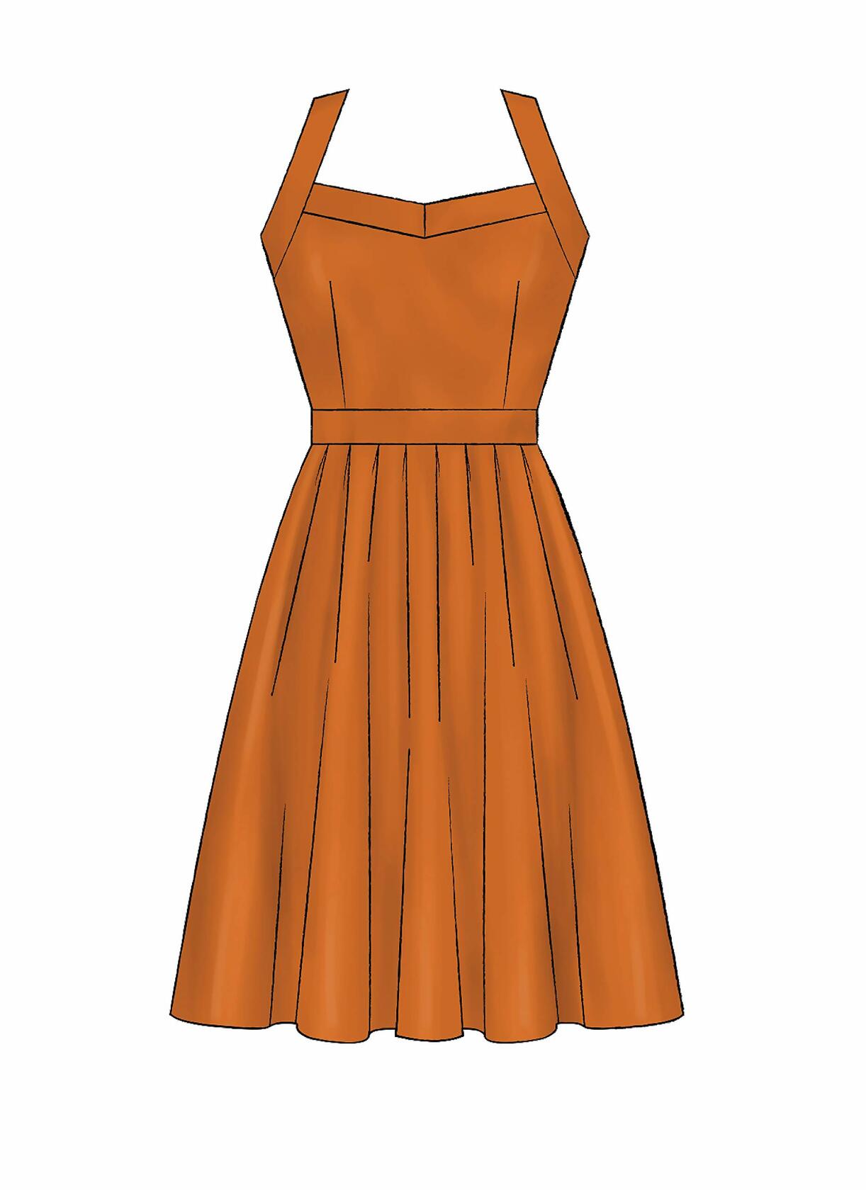 McCall's M7952AX5 Women's Back Strap Dress Sewing Patterns, Sizes 4-20