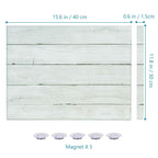 Aitakatta Wooden Planks Print Magnetic Surface Dry Erase Board, 12 x 16 inches