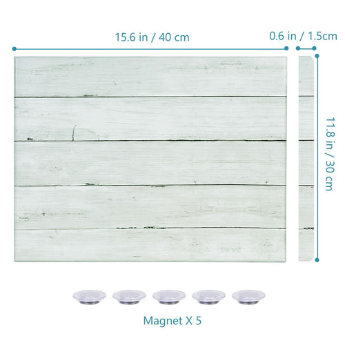 Aitakatta Wooden Planks Print Magnetic Surface Dry Erase Board, 12 x 16 inches