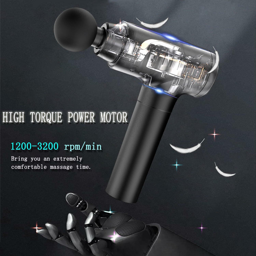 Elefor Massage Gun Deep Tissue,Percussion Back Massager Gun for Athletes Muscle