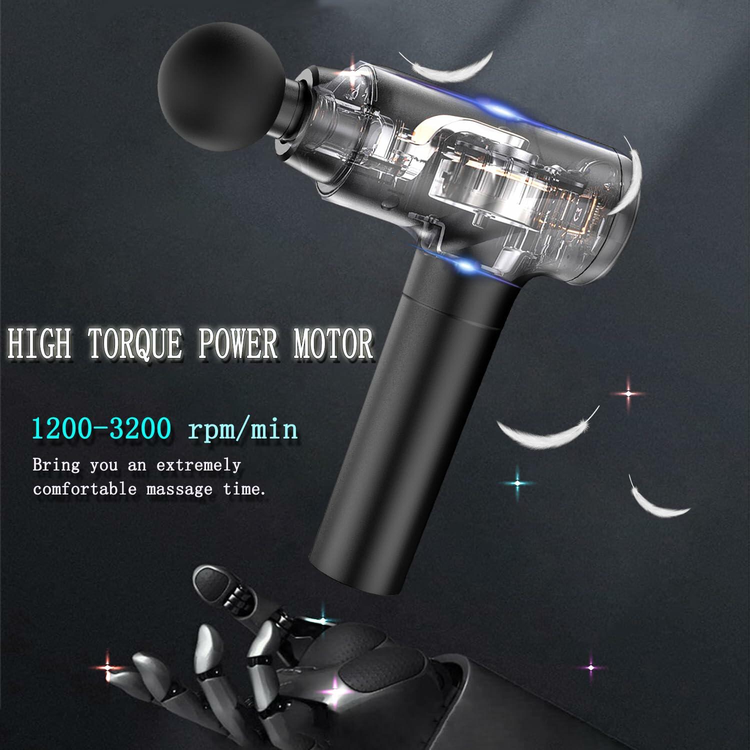 Elefor Massage Gun Deep Tissue,Percussion Back Massager Gun for Athletes Muscle