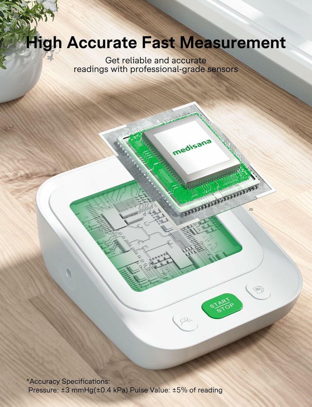 Blood Pressure Monitor with 2x199 Sets Memory, Medisana Automatic Upper Arm