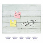 Aitakatta Wooden Planks Print Magnetic Surface Dry Erase Board, 12 x 16 inches