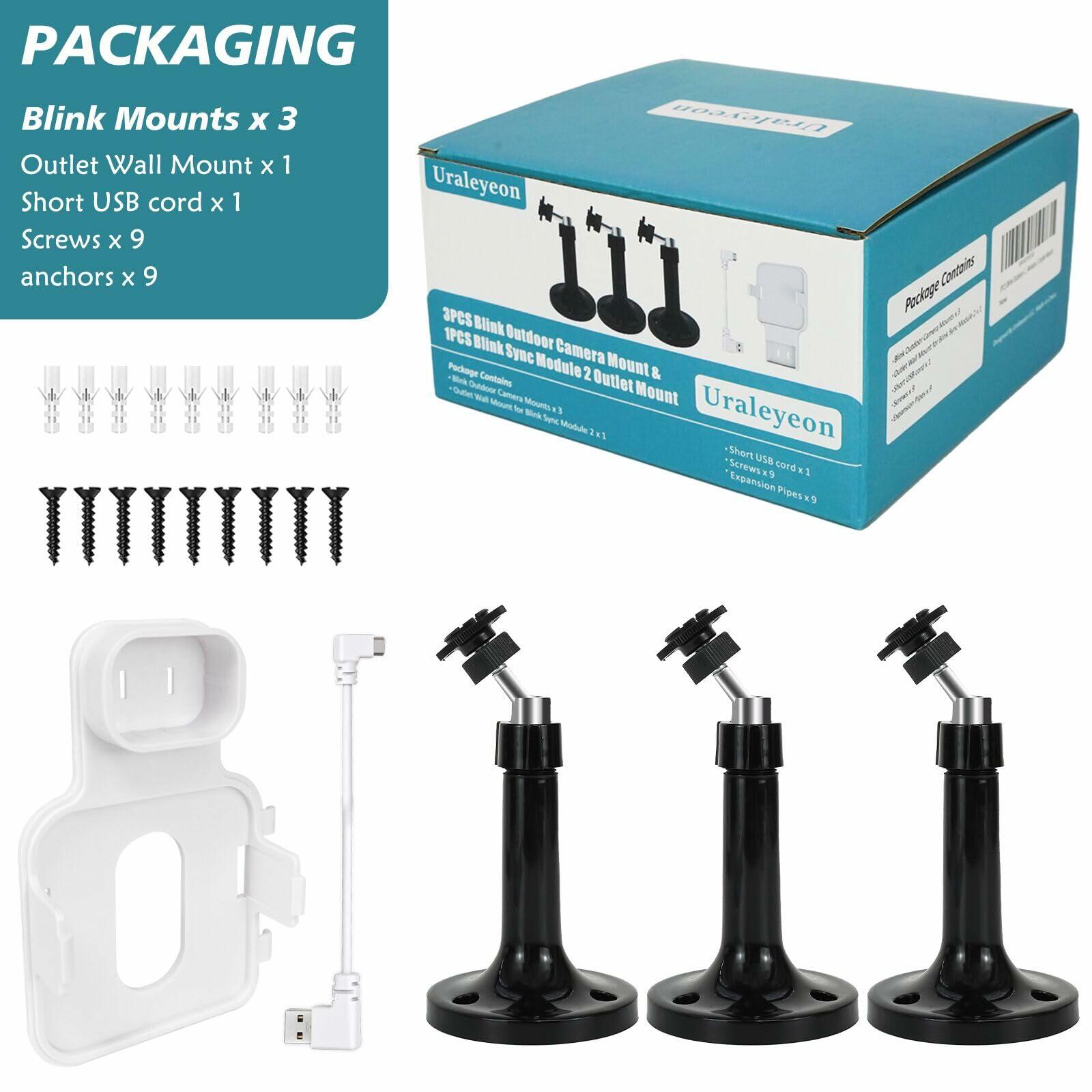 Uraleyeon Long Blink Outdoor Camera Mount Kit, Compatible with Blink 4th & 3rd