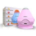 Asinhe VibeHeat Mini Purple Vibrating Heated Massage Ball with Suction Base, 2