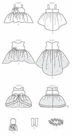 McCall Pattern Company Bag, Gloves and Headpiece for 18 Sewing Pattern, One Size