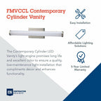 Lithonia Lighting FMVCCLS 24IN MVOLT Vanity Fixture, Cylinder, Color Temperature