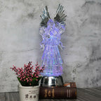 Eldnacele 14" Christmas Snow Globe Water Glittering Angels Figurine, Battery