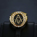 Size 10 LAIMIUMIU33 CZ Masonic Ring for men Amor Shield Bling Biker 316