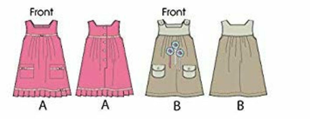 KWIK-SEW PATTERNS K0120 Toddlers Jumper Sewing Template