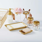 Silver Kitchen and Bathroom Soap Dish Tray - Metal 2-Piece Soap Dish Tray with