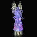 Eldnacele 14" Christmas Snow Globe Water Glittering Angels Figurine, Battery