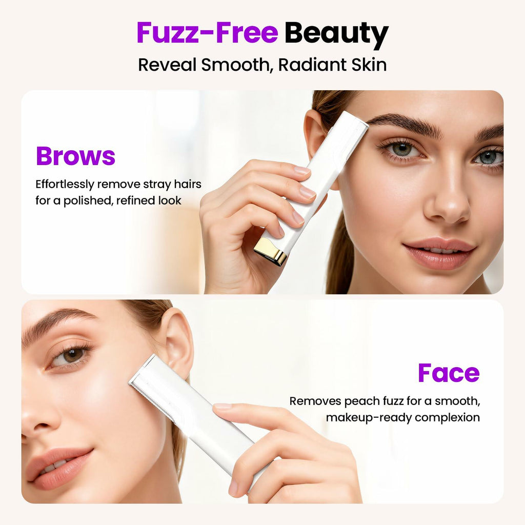 Electric Sonic Face Razor Tool for Women with 10 Replacement Blades 3 Adjustable Speeds, Gentle Peach Fuzz Remover for Face Exfoliation and Hair,Built-in LED Light Dermaplane Razor Eyebrow Trimmer