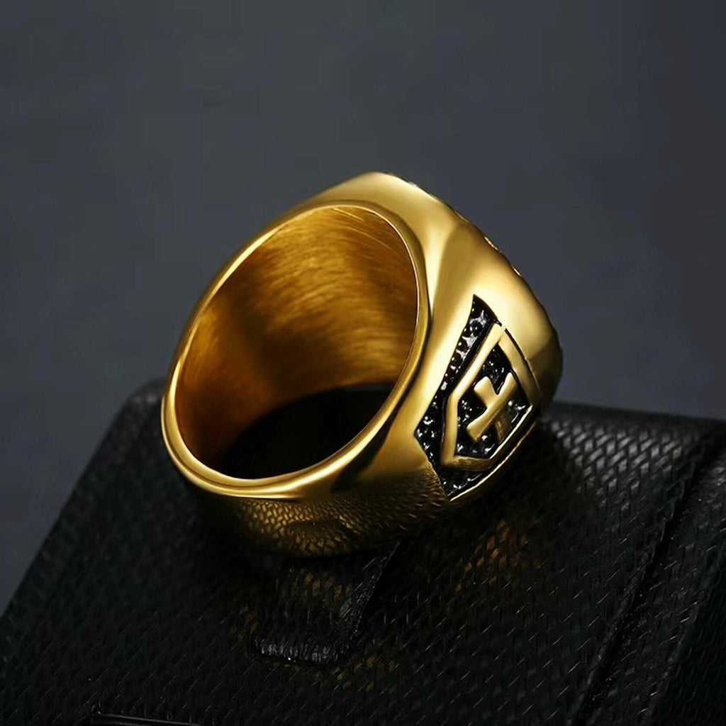 Size 10 LAIMIUMIU33 CZ Masonic Ring for men Amor Shield Bling Biker 316