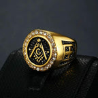 Size 10 LAIMIUMIU33 CZ Masonic Ring for men Amor Shield Bling Biker 316