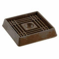 4 Pack 2 in. Brown Square Rubber Furniture Cups
