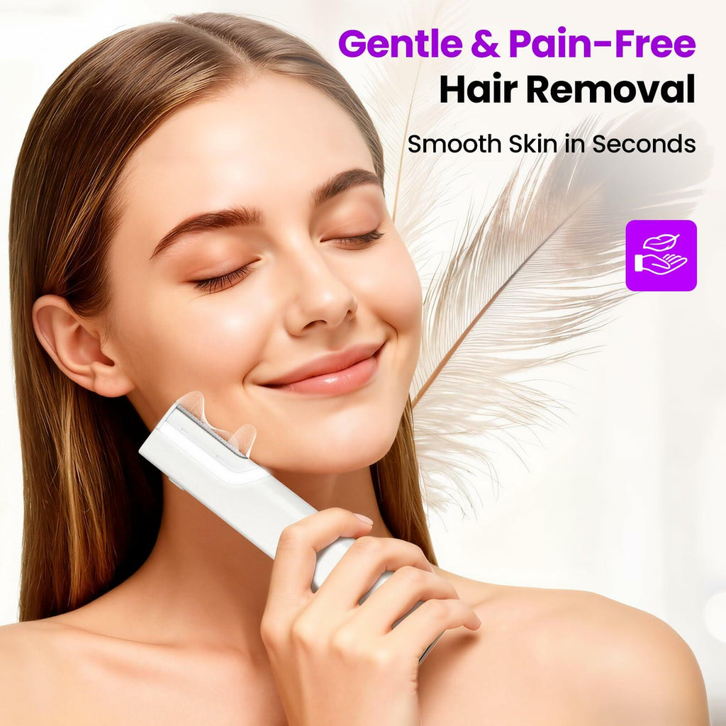 Electric Sonic Face Razor Tool for Women with 10 Replacement Blades 3 Adjustable Speeds, Gentle Peach Fuzz Remover for Face Exfoliation and Hair,Built-in LED Light Dermaplane Razor Eyebrow Trimmer
