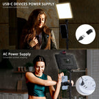 NiceVeedi 1-Pack Photography Lighting Kit, 2800-6500K Bi-Color LED Video Light