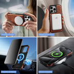 SkyEagle Compatible with Magsafe 2 in 1 Detachable iPhone 16 Pro Wallet Case