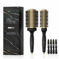 OPEN BOX - Ellen Evyse 2 in 1 Ceramic Round Brush for Blow Drying,Ceramic Barrel
