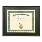 LTYHHK 11x14 Diploma Frame Solid Wood Black, Displays 11x14 Diplomas with Black