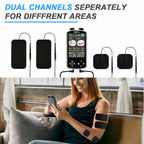 TENS EMS Unit Muscle Stimulator for Pain Relief Therapy - 4 in 1 TENS & EMS &