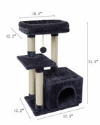 OPEN BOX - FISH&NAP Cute Cat Tree Kitten Cat Tower for Indoor Cat Condo Sisal