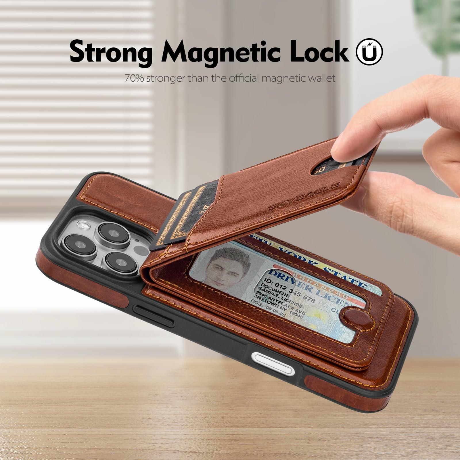 SkyEagle Compatible with Magsafe 2 in 1 Detachable iPhone 16 Pro Wallet Case