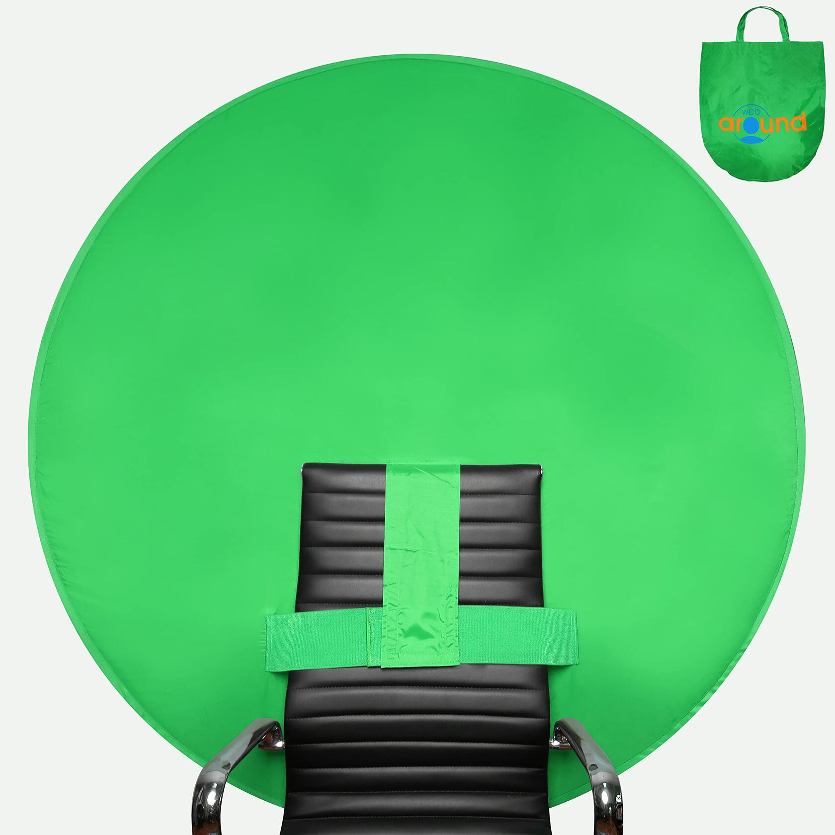 Webaround Big Shot 56" | Green | Portable Collapsible Webcam Backdrop | Attaches