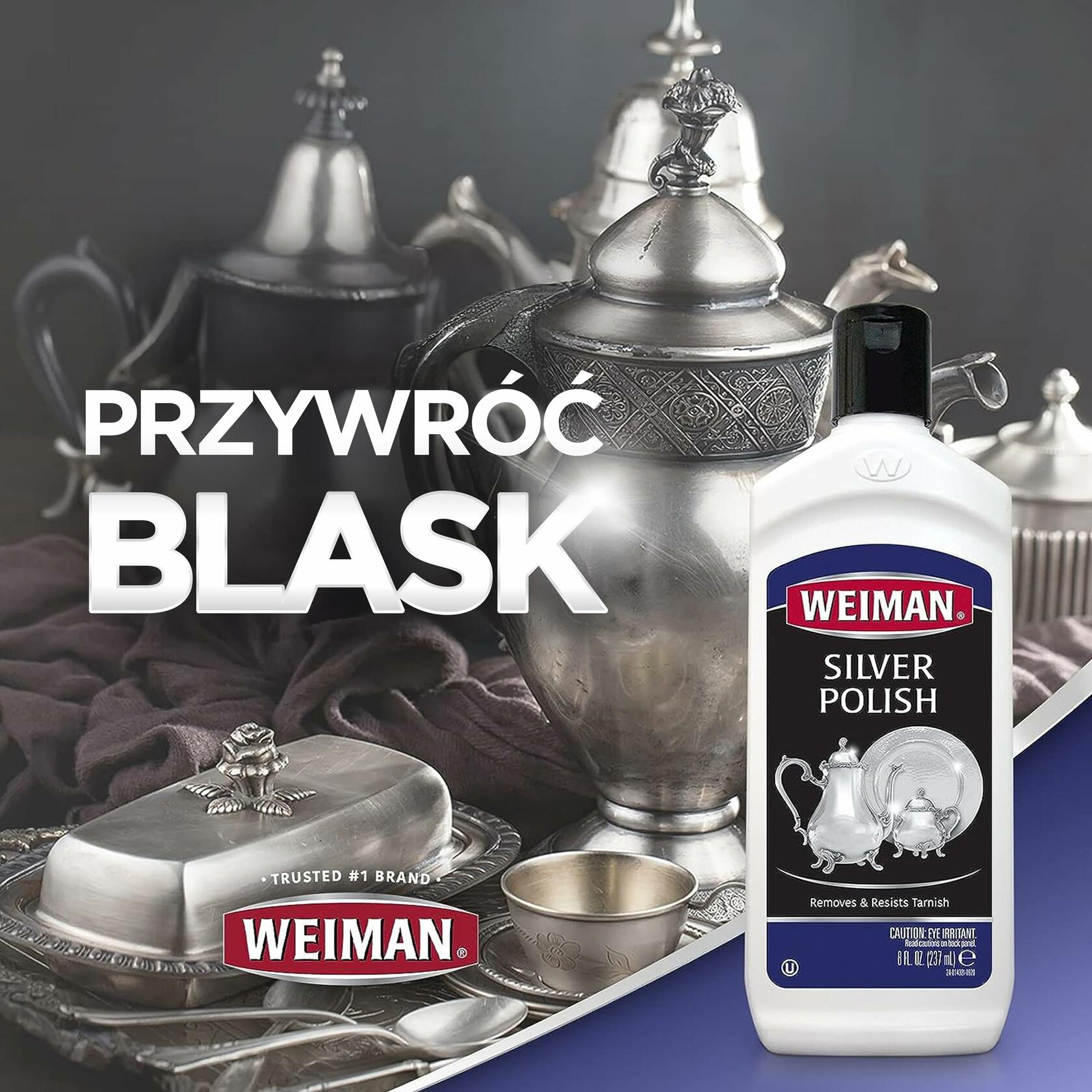 Weiman Silver Cream Cleaner 3-in-1, Anti-Tarnish Technology, Safely Clean,
