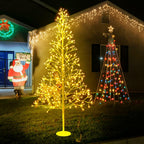 VIHOSE 5 Ft 384 LED Christmas Lighted Birch Trees Christmas Artificial Twig
