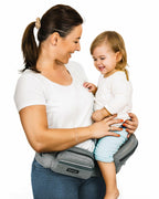 FLEEROSE - CPC-Certified Hip Seat Baby Carrier Grey New Ergonomic Bench Design,