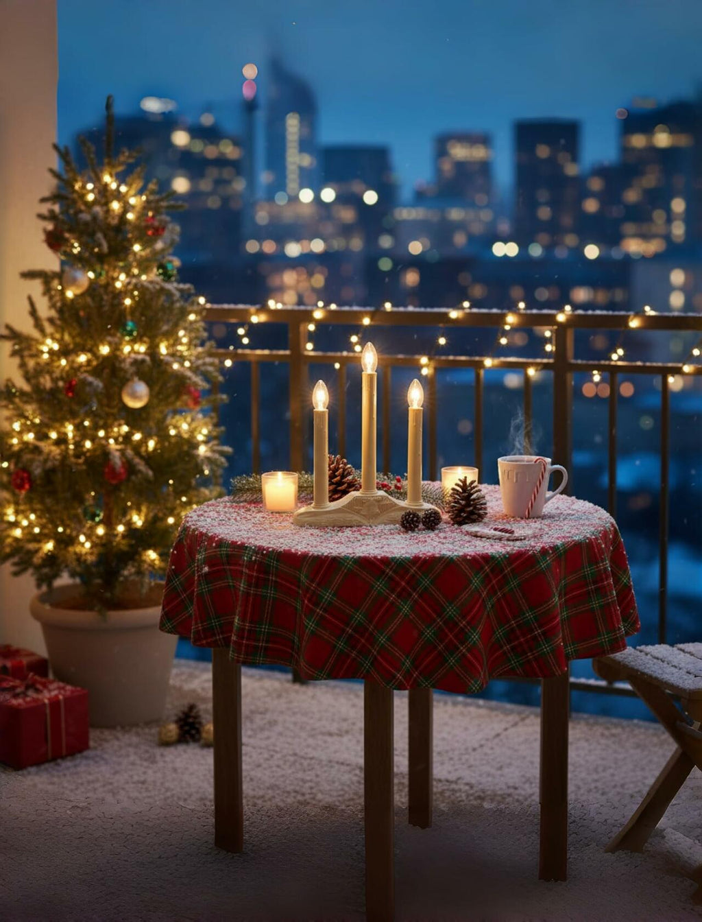 10 Count Pallerina 3 Light Christmas Window Candles, Electric Window Candles