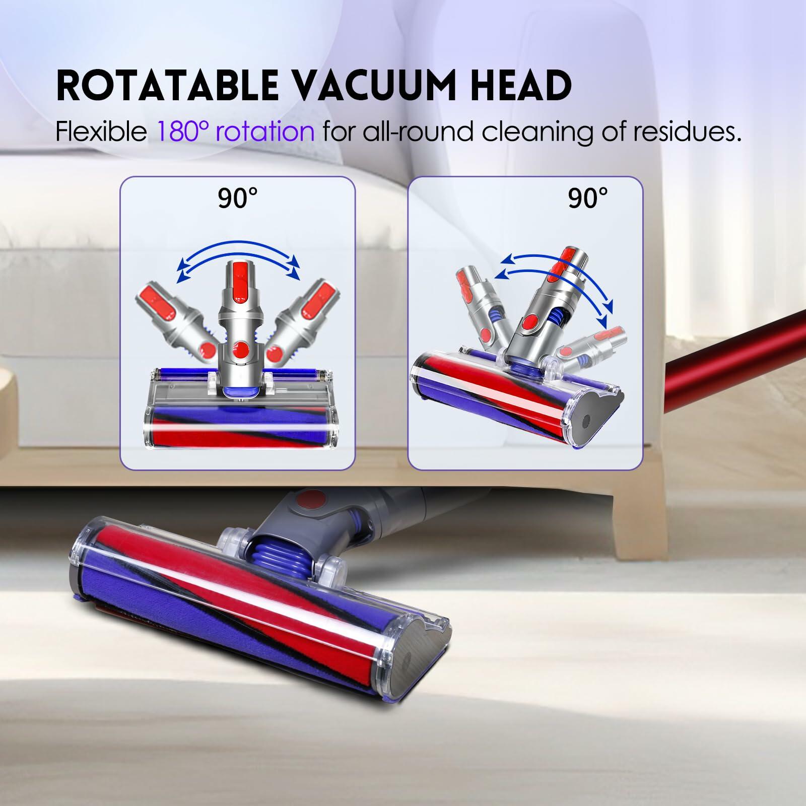 OTTWL Soft Roller Replacement Vacuum Head Compatible with Dyson V7,V8, Cyclone