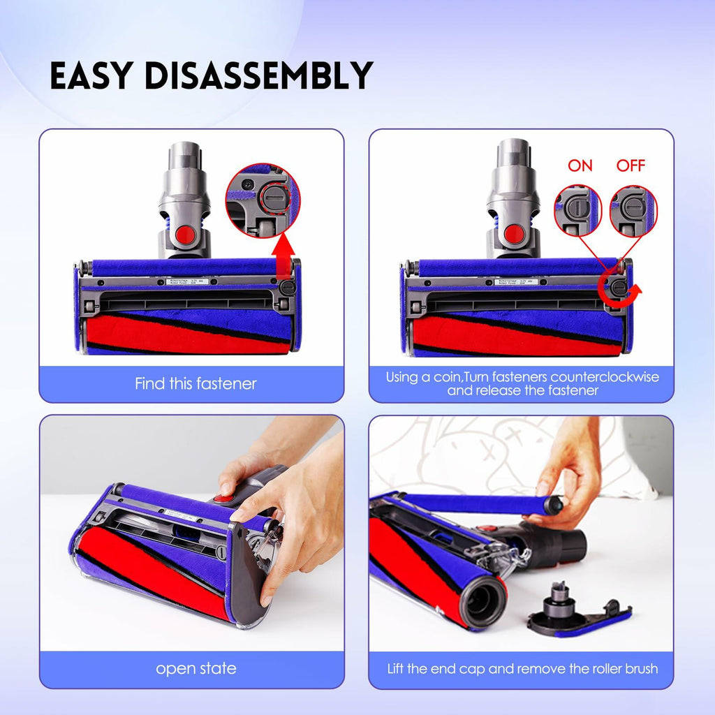OTTWL Soft Roller Replacement Vacuum Head Compatible with Dyson V7,V8, Cyclone