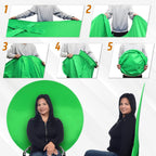 Webaround Big Shot 56" | Green | Portable Collapsible Webcam Backdrop | Attaches