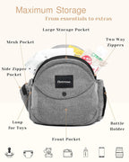FLEEROSE - CPC-Certified Hip Seat Baby Carrier Grey New Ergonomic Bench Design,