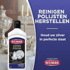 Weiman Silver Cream Cleaner 3-in-1, Anti-Tarnish Technology, Safely Clean,