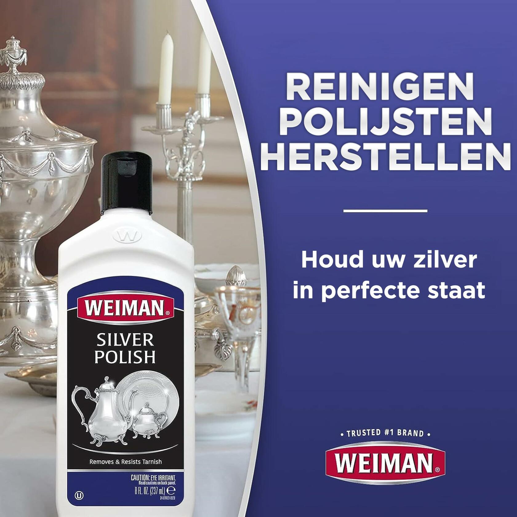 Weiman Silver Cream Cleaner 3-in-1, Anti-Tarnish Technology, Safely Clean,