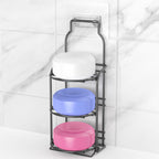 3-Tier Shower Soap Shampoo Bar Holder, Self Adhesive&Freestanding Draining Soap