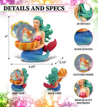CoTa Global Mermaid Snow Globe - Magical Rainbow Water Globe Figurine with