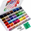 All Purpose Sewing Thread Set - 42 Assorted Rainbow Color Series and White Black